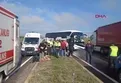 Aksaray'da tur otobüsü kaza yaptı: 16 yaralı