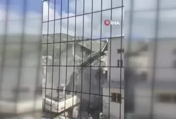Bina yıkımı esnasında operatörün ölümden döndüğü anlar kamerada