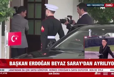 Başkan Erdoğan Beyaz Saray'dan ayrıldı