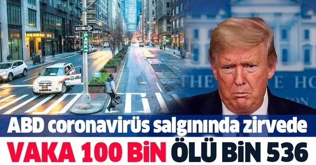 ABD zirvede! Vaka 100 bin ölü bin 536