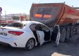 Ankara Gölbaşı kaza haberi:  Kamyona arkadan çarpan otomobilin sürücüsü öldü!