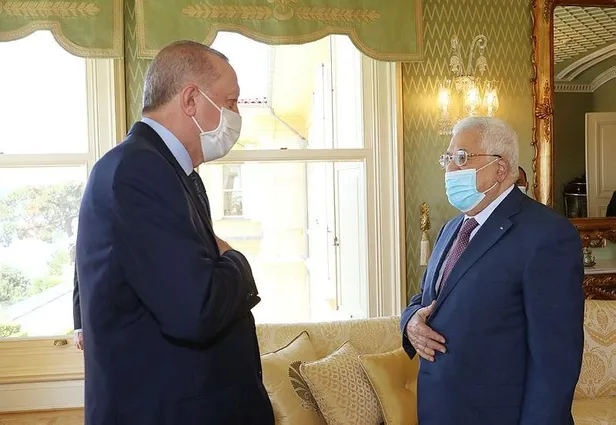 Son dakika: Başkan Erdoğan, Filistin Devlet Başkanı Mahmud Abbas ile görüştü-1