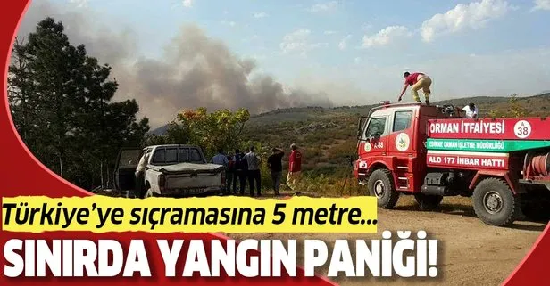 Bulgaristan sınırında yangın alarmı! Alevlerin Türkiye’ye sıçramasına 5 metre kaldı