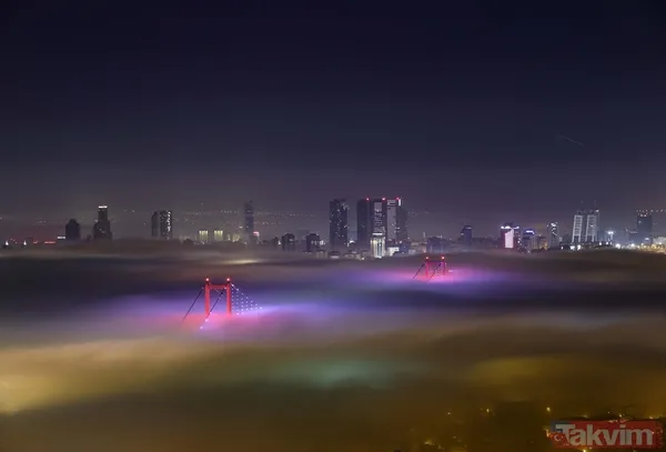 SON DAKİKA: İstanbul sis durumu! Megakent sis altında kayboldu - 1