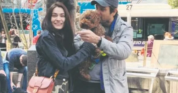 Pamir Kıraner ile Los Angeles’tan Tokyo’ya uçan Saadet Işıl Aksoy, köpeğini yanından ayırmadı