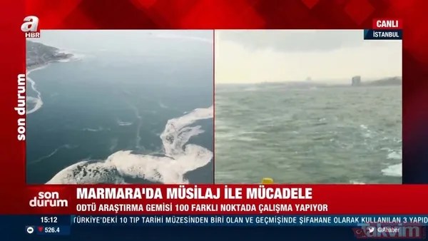 SON DAKİKA: A Haber Marmara Denizi'ndeki müsilajı (deniz salyası) araştıran ODTÜ gemisinde! 'Marmara 6-7 yılda biraz düzelebilir' - 3