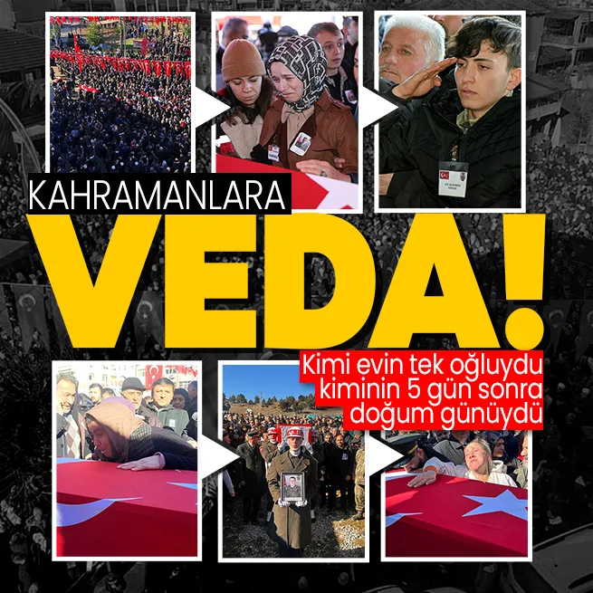 Son dakika: Pençe Kilit bölgesinde şehit olan askerlerimiz son yolculuklarına uğurlandı