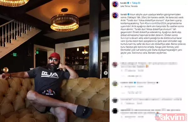 "Ayağınızı denk alın yoksa dalarım" Acun Ilıcalı'nın Survivor'a getirdiği Turabi Çamkıran şimdiden Ali kıran baş kesene bağladı - 11