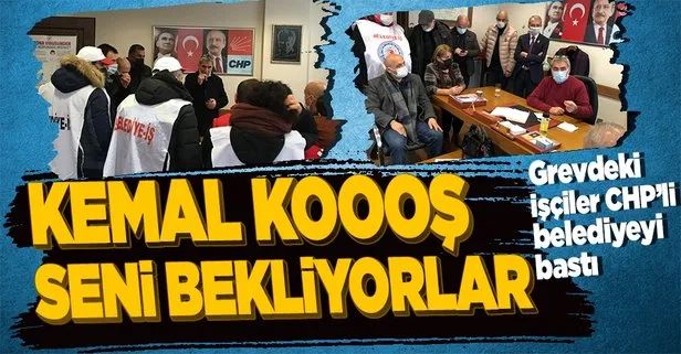 Grevdeki işçiler CHP Bakırköy İlçe Başkanlığını bastı: Çözüm bulana kadar buradayız