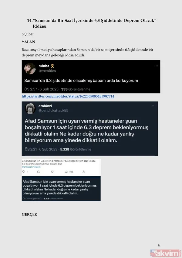 Felaket tellalları! Sosyal medyada paylaşılan yalanlar ve gerçekler - 41