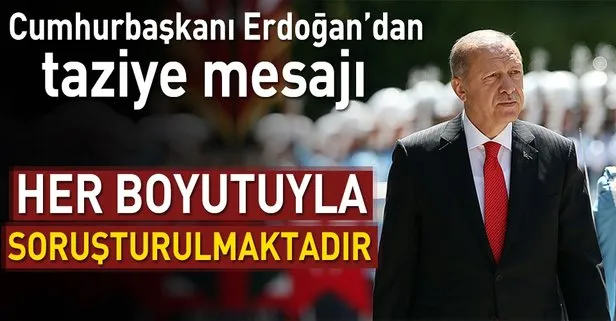 Cumhurbaşkanı Erdoğan’dan Tekirdağ’da yaşanan tren kazası için taziye mesajı