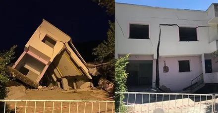 Ordu'nun Aybastı ilçesindeki heyelan bölgesinde çatlaklar oluşan evlerden 3'ü tamamen yıkıldı