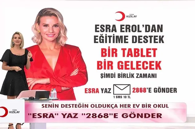 Esra Erol ve Türk Kızılayı “Uzaktan eğitime yakın destek” projesini başlattı! 'Bir tablet bir gelecek'