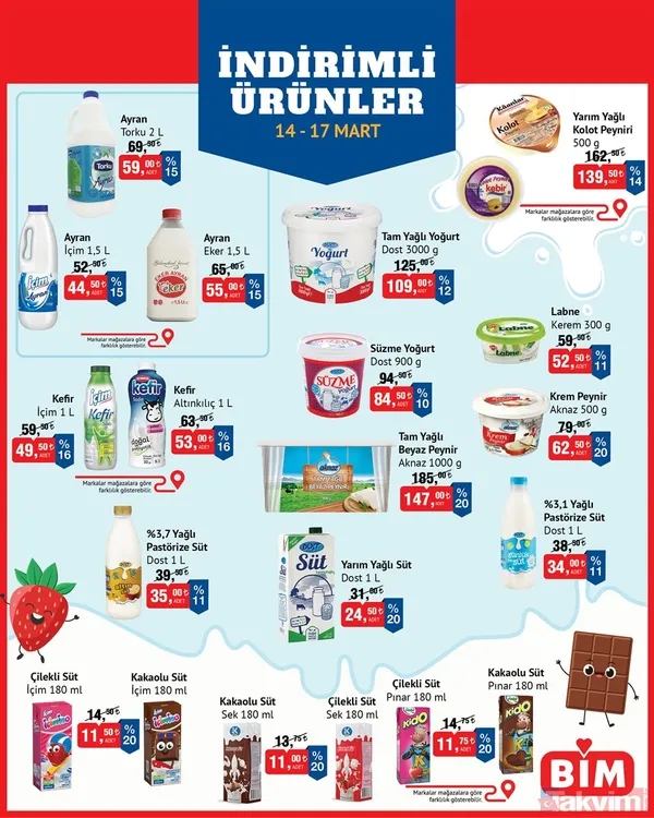 Banvit Piliç Uzun Sosis 1000 G - 85 Tl Torku Dilimli Dana Macar Salam 3X50 G - 69 Tl Eker Yarım Yağlı Yoğurt 5 Kg - 169,50 Tl Hasata Basmati Pirinç - 69,50 Tl...