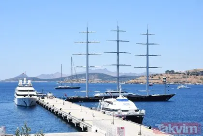 Türkiye’de üretilen dev yelkenli Malta Şahini Bodrum’da