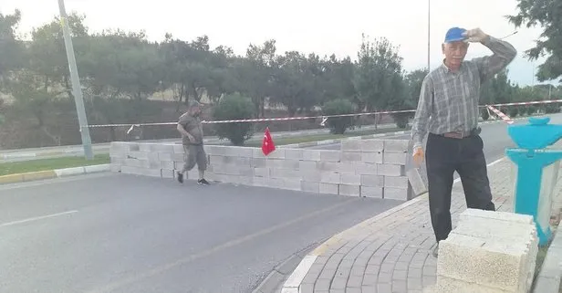 Denizli’de bir grup vatandaş, Pamukkale yolunu duvarla kapattı