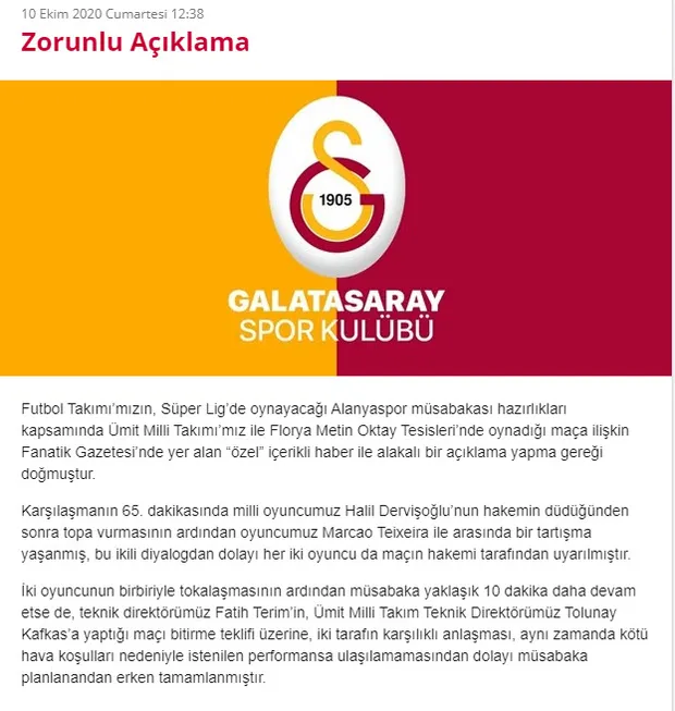 Galatasaray ve Halil Dervişoğlu'ndan son dakika açıklaması! Marcao tokat attı mı?-4