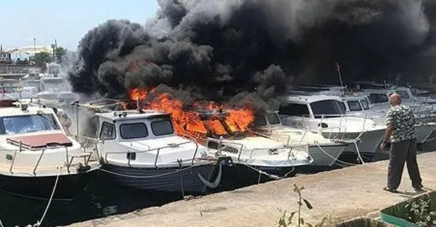 Son dakika: Maltepe Sahili’nde 8 tekne alev alev yandı!