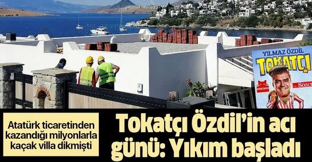 Özdil'in villasındaki kaçak eklentiler yıkılıyor