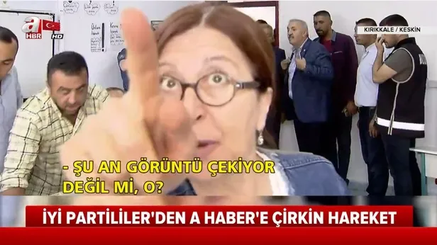 İyi Partililer Kırıkkale Keskin'de A Haber canlı yayınına engel oldu