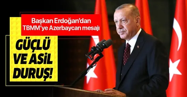 Son dakika: Başkan Erdoğan’dan TBMM’de Azerbaycan için ortak bildiriye imza atan partilere tebrik!