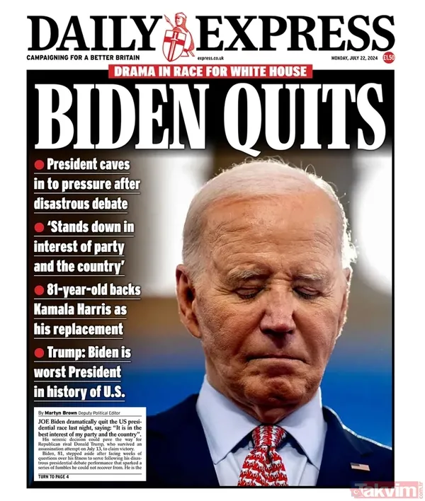 Joe Biden’ı ABD ve İngiliz basını indirdi! Adaylıktan çekilme sürecine damga vurdu: Bir ay içinde onlarca kapakla darbe yaptılar - 8