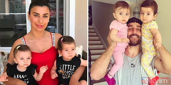 Ozan Çobanoğlu ile Ezgi Sertel ikizlerinin yüzünü ilk kez gösterdi! - 13