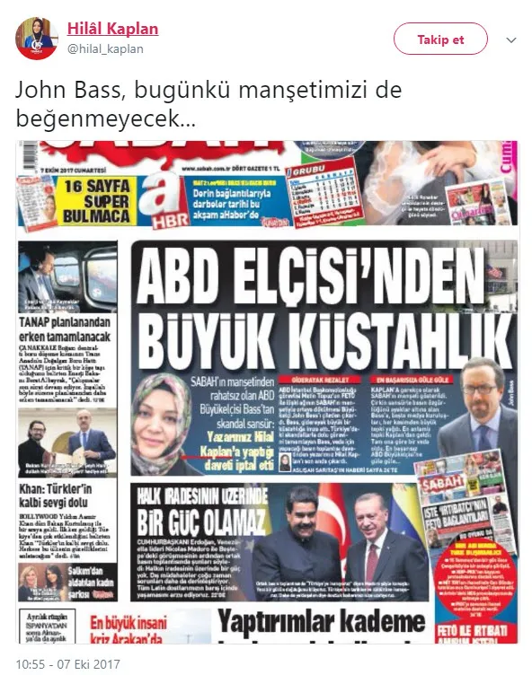 Bass, bugünkü manşeti de beğenmeyecek-1