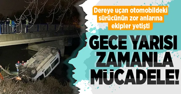 Son dakika: Kocaeli'de gece yarısı zamanla yarış! Suyun ortasında dakikalarca kurtarılmayı bekledi