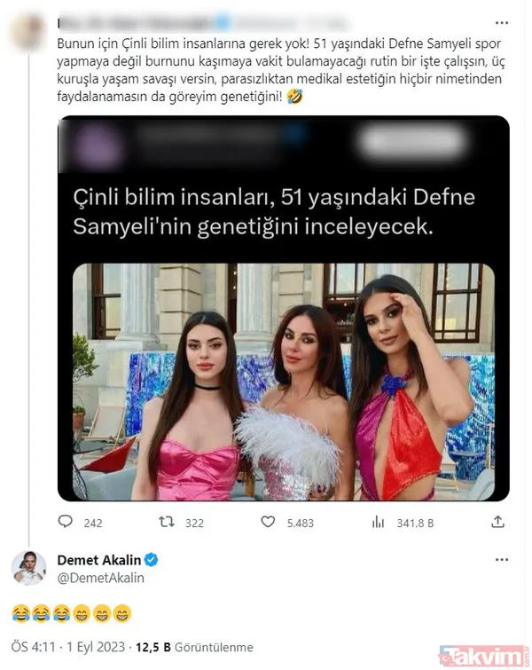 Defne Samyeli için Çinli araştırmacılar harekete geçmişti! Demet Akalın’dan dikkat çeken yorum! “Estetiğin hiçbir nimetinden da göreyim...” - 10