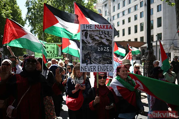 Londra'da Nekbe protestosu: Binlerce kişi sokaklarda - 1