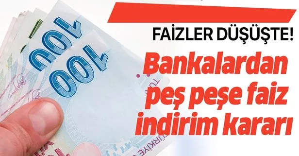 Banka faizleri çakıldı! Odeabank, Denizbank, Ziraat, İş Bankası ve QNB Finansbank faiz oranları