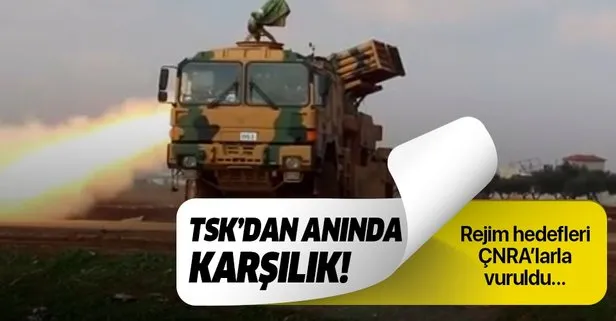 TSK'dan anında karşılık! Esad rejim hedefleri böyle vuruldu