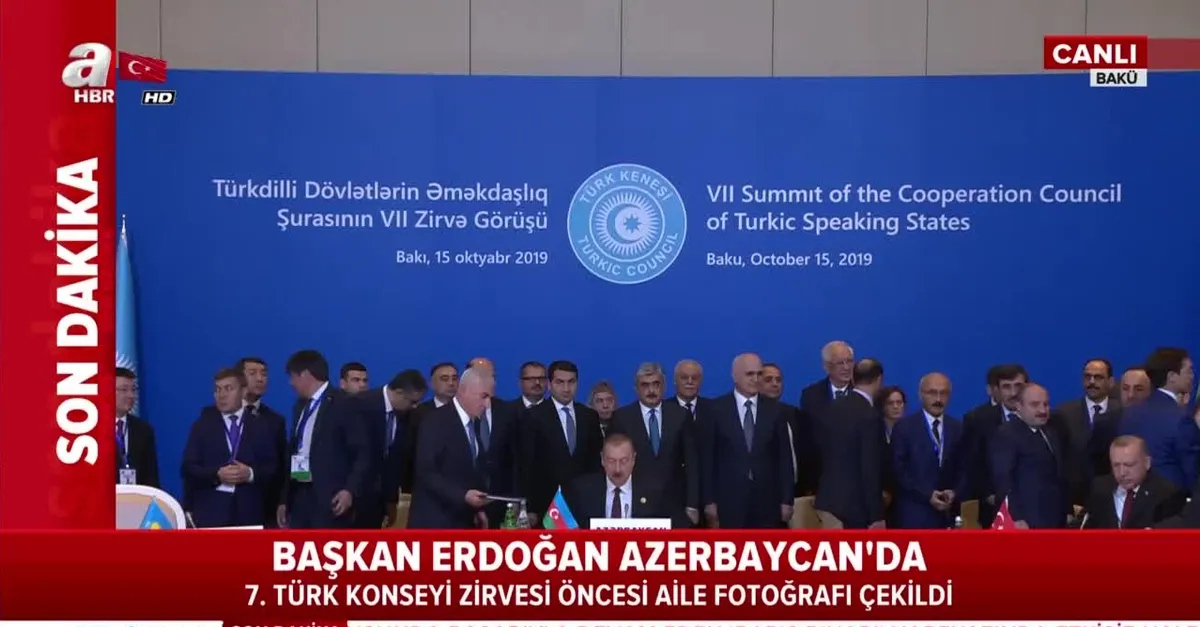 Türk Konseyi 7. Zirvesi'nde aile fotoğrafı