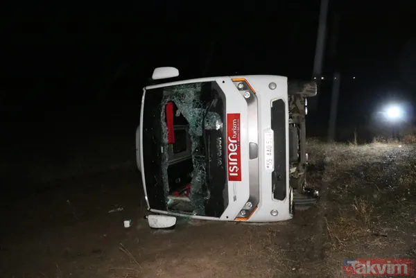 Sivas'ta sağlık çalışanlarını taşıyan tur midibüsü devrildi! Ölü ve yaralılar var - 2