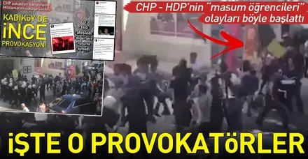 Kadıköy'deki provokatif olayları başlatan anlar böyle görüntülendi
