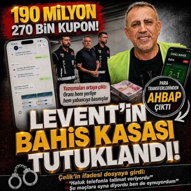 Tutuklu Alper Çelik’in etkin pişmanlık ifadesi: Haluk Levent telefonla talimat veriyordu! Bahis yazışmaları ortaya çıktı