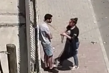 Önce boynuna kemer taktı sonra ısırdı! Erkek arkadaşıyla tartışan kadından şok görüntüler