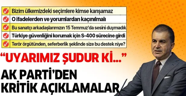 Son dakika... AK Parti MKYK’nın ardından kritik açıklamalar