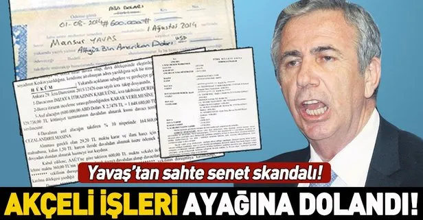 CHP’nin Ankara adayı Mansur Yavaş’tan sahte senet skandalı! Mahkemelik oldu...