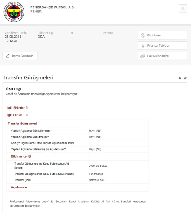 Son dakika: Fenerbahçe'de flaş ayrılık! Josef de Souza Al Ahli yolcusu...-1