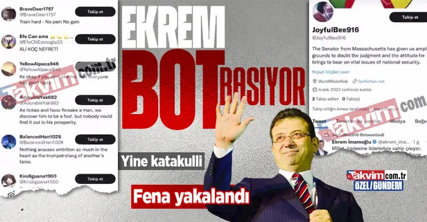 Ekrem İmamoğlu fena yakalandı! Twitter’da bot basıyor...