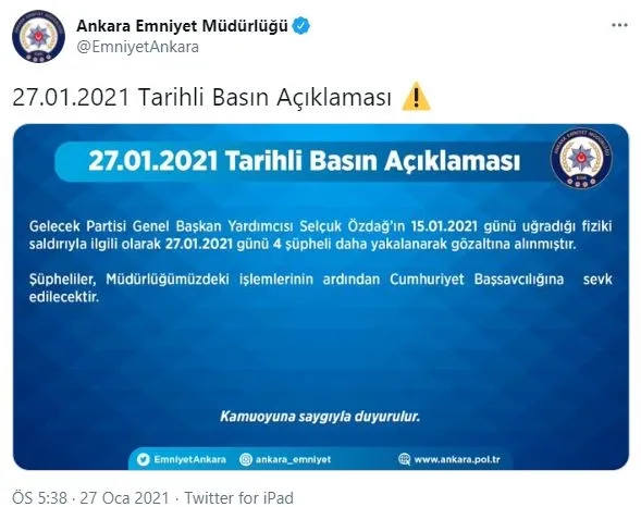 son-dakika-ankara-emniyet-mudurlugu-duyurdu-selcuk-ozdaga-saldirida-4-supheli-daha-yakalandi-1611759730722.jpg Son dakika: Ankara Emniyet Müdürlüğü duyurdu: Selçuk Özdağ'a saldırıda 4 şüpheli daha yakalandı-2