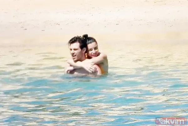 Merve Boluğur aşk sarhoşu! Yeni sevgilisiyle plaja inen Merve turuncu mayosu ve kahkalarıyla ortalığı yıktı - 5