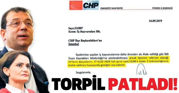 CHP’li İstanbul Büyükşehir Belediyesi’nde torpil skandalı!