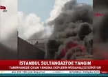 İstanbul Sultangazi'de yangın (Video)