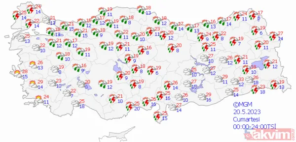 HAVA DURUMU | Meteoroloji’den 17 kente sarı kodlu uyarı! Sel, su baskını, hortum geliyor dikkat | 17 Mayıs 2023 hava durumu - 8