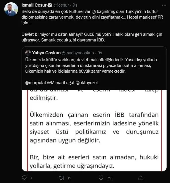 CHP'li İBB Türkiye'den çalınan kitabeyi Hollanda'dan satın aldı!-6