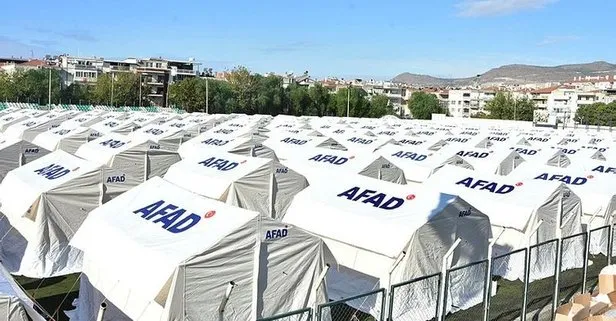İzmir genelinde 1712 çadırın kurulumu tamamlandı