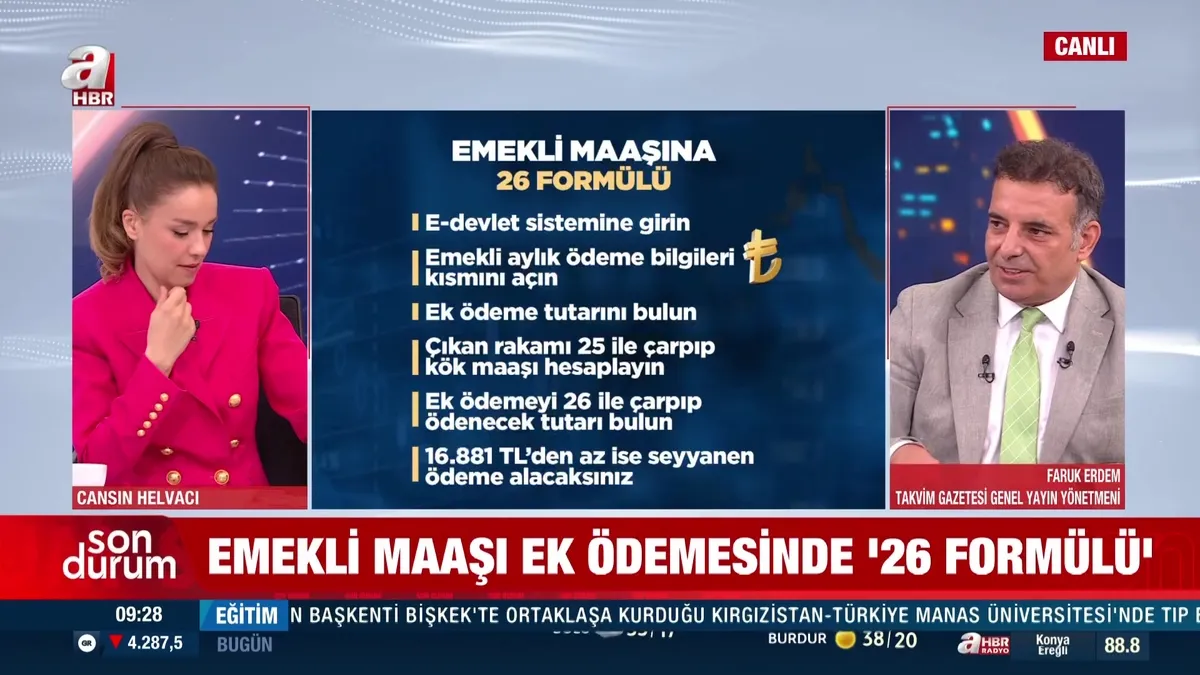 Emekli maaşına ''26 formülü''